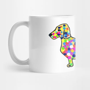 Daschund Mosaic Dots Dog Mug